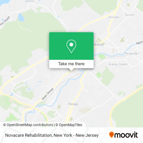 Mapa de Novacare Rehabilitation