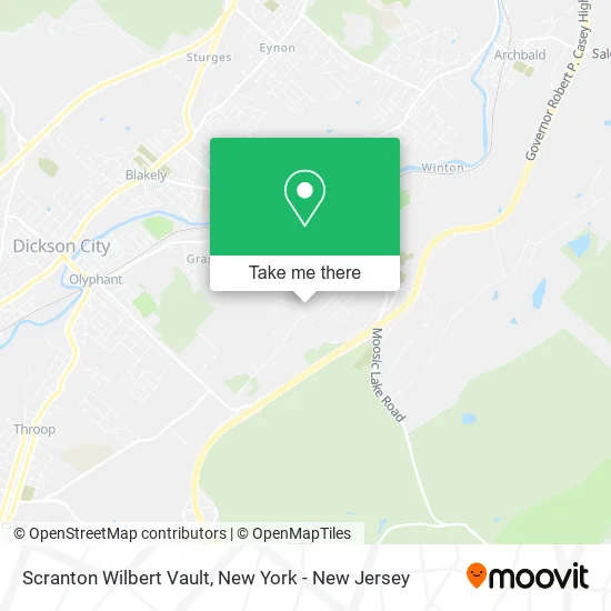 Scranton Wilbert Vault map