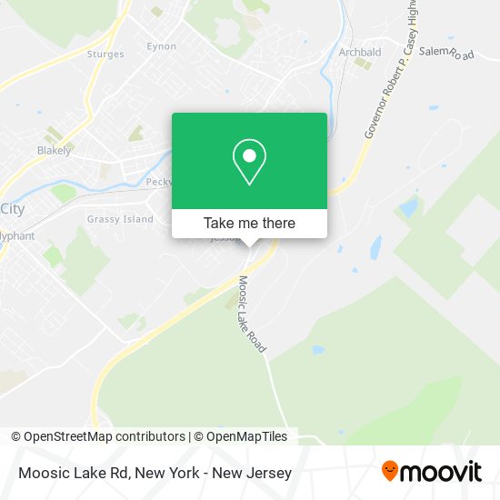 Moosic Lake Rd map