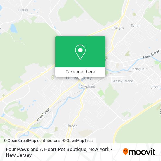 Mapa de Four Paws and A Heart Pet Boutique