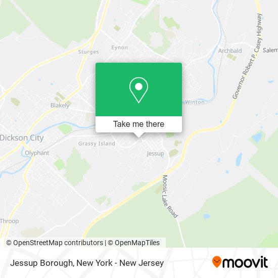 Mapa de Jessup Borough