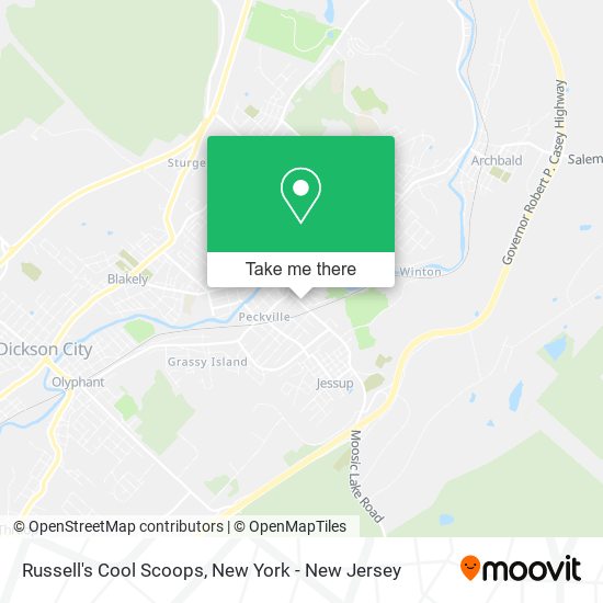 Russell's Cool Scoops map