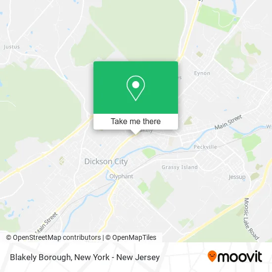 Blakely Borough map