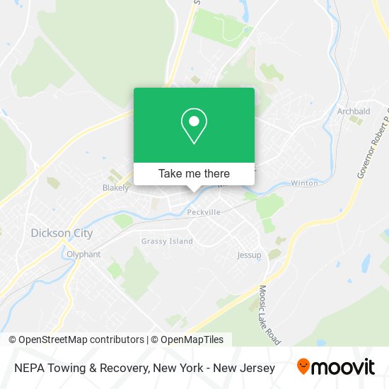 NEPA Towing & Recovery map