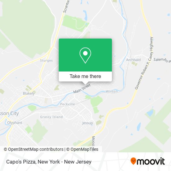 Capo's Pizza map