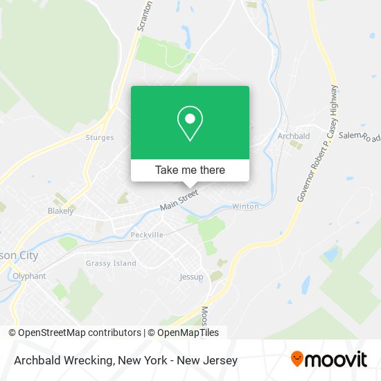 Mapa de Archbald Wrecking