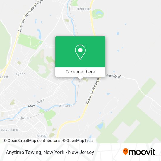 Anytime Towing map