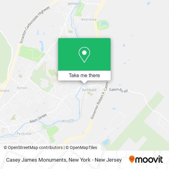 Casey James Monuments map