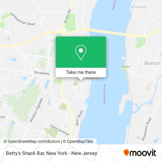 Betty's Snack Bar map