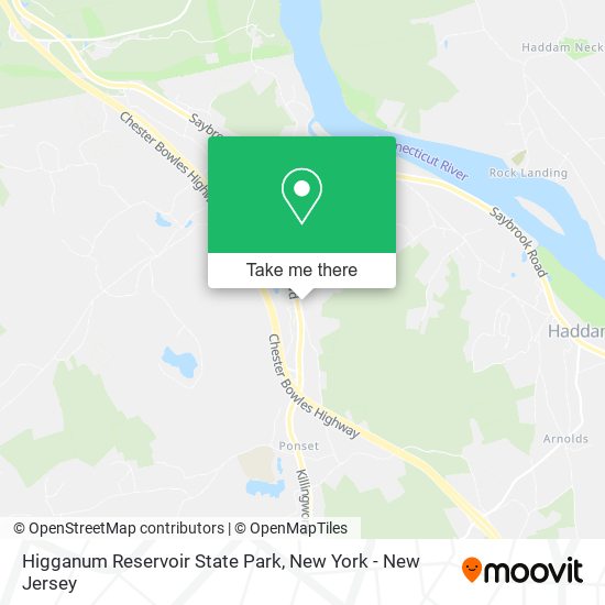 Higganum Reservoir State Park map