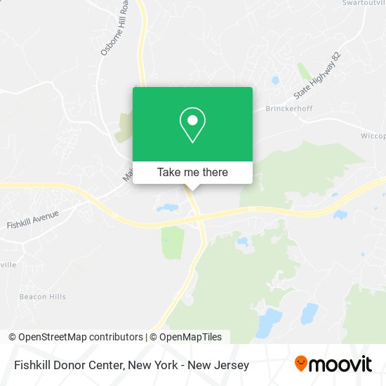 Mapa de Fishkill Donor Center