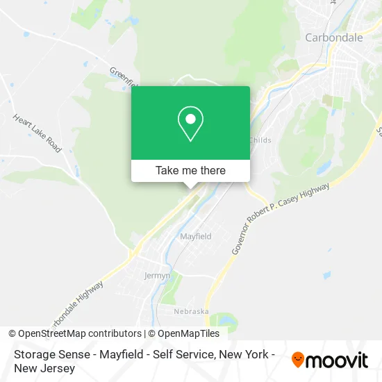 Storage Sense - Mayfield - Self Service map