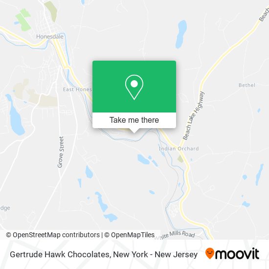 Mapa de Gertrude Hawk Chocolates