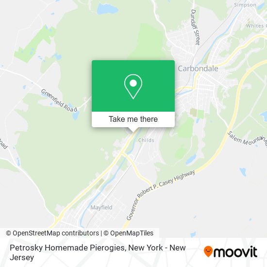Petrosky Homemade Pierogies map