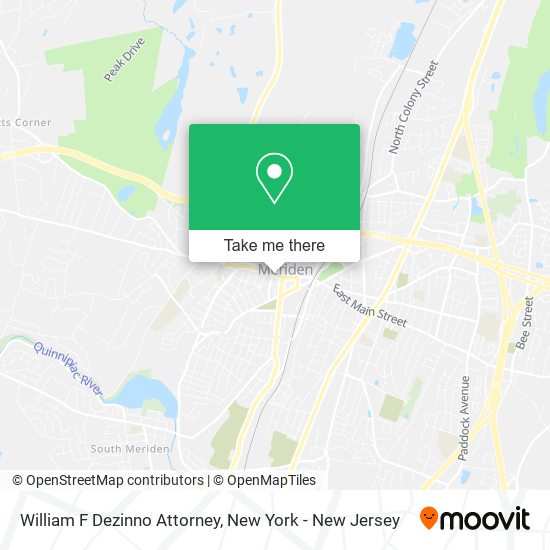 William F Dezinno Attorney map