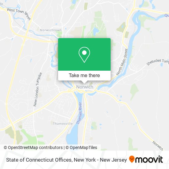 State of Connecticut Offices map