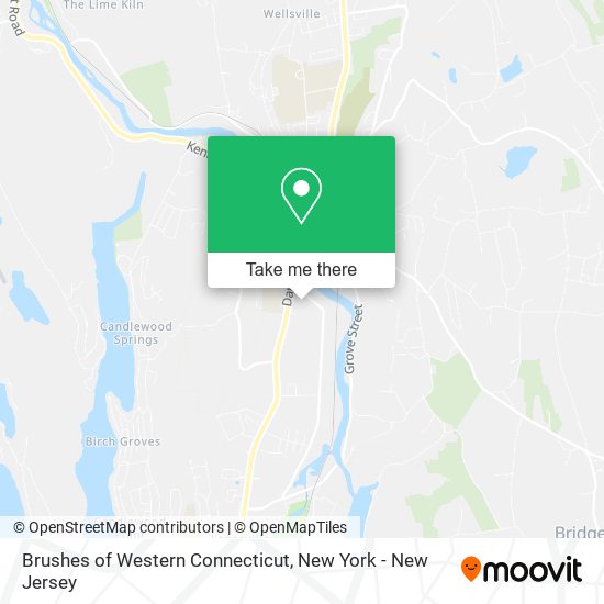 Brushes of Western Connecticut map