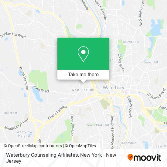 Waterbury Counseling Affiliates map