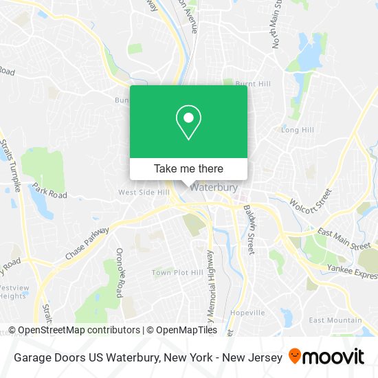 Garage Doors US Waterbury map