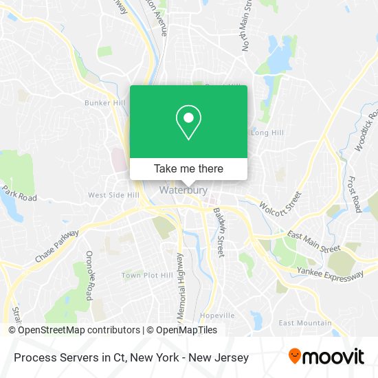 Process Servers in Ct map