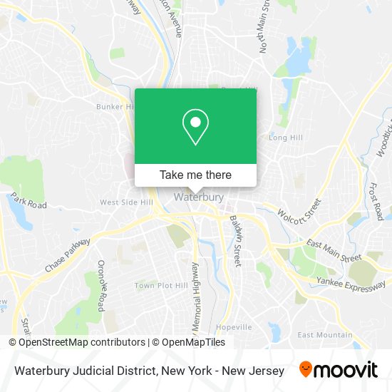 Waterbury Judicial District map