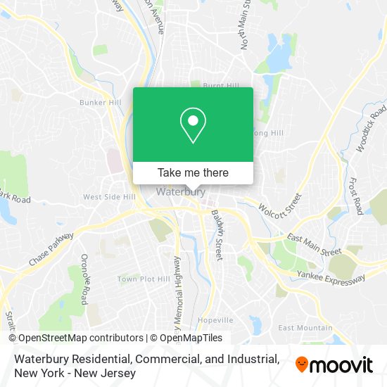 Mapa de Waterbury Residential, Commercial, and Industrial