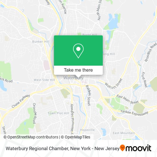 Mapa de Waterbury Regional Chamber