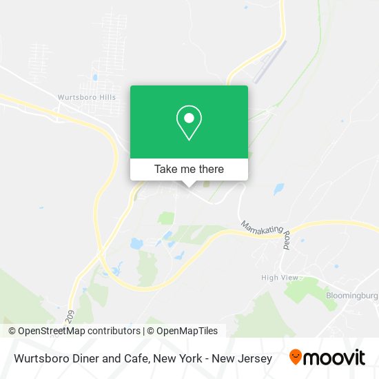 Mapa de Wurtsboro Diner and Cafe