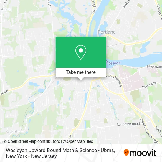 Wesleyan Upward Bound Math & Science - Ubms map