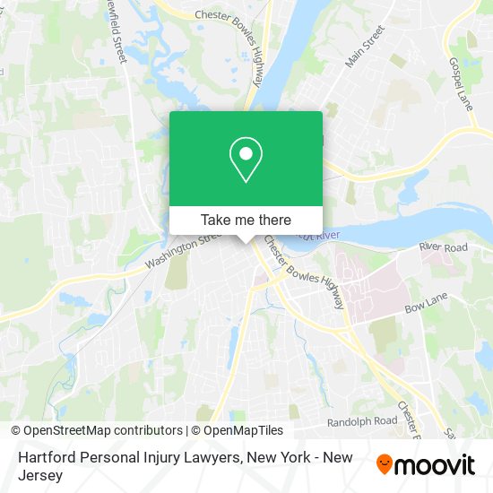 Hartford Personal Injury Lawyers map