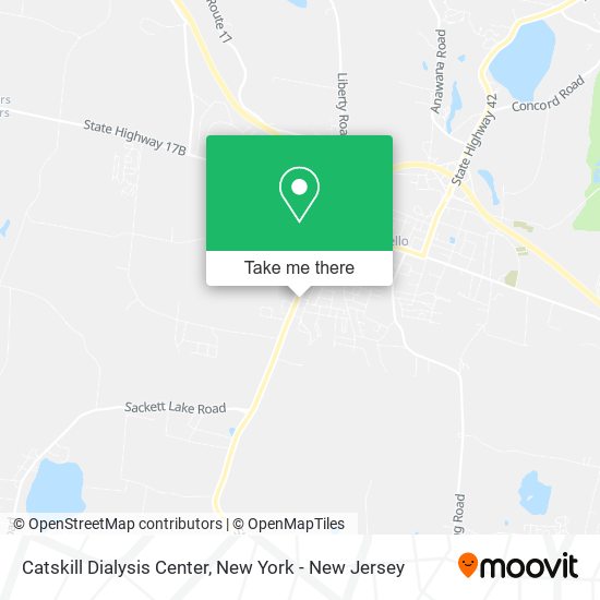 Catskill Dialysis Center map