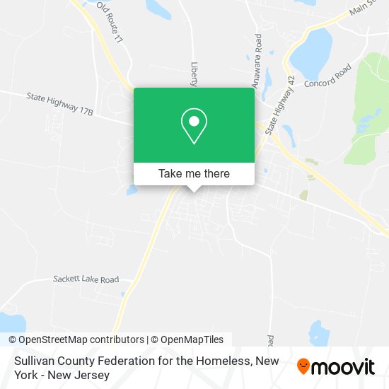 Mapa de Sullivan County Federation for the Homeless