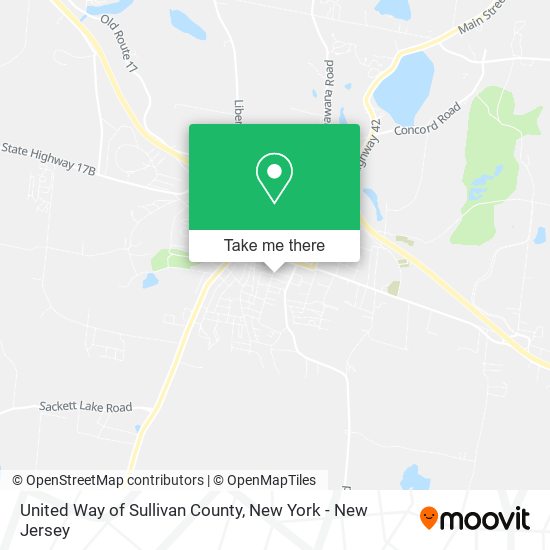 United Way of Sullivan County map