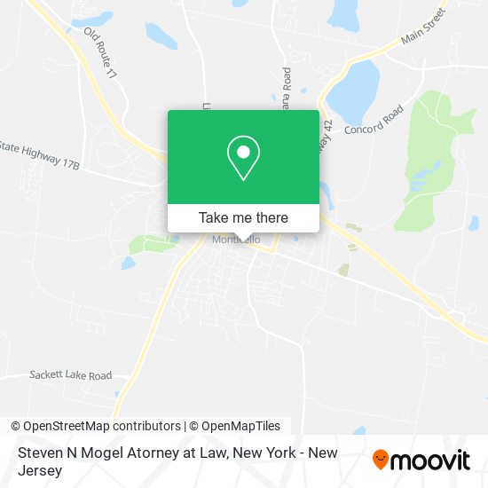 Steven N Mogel Atorney at Law map
