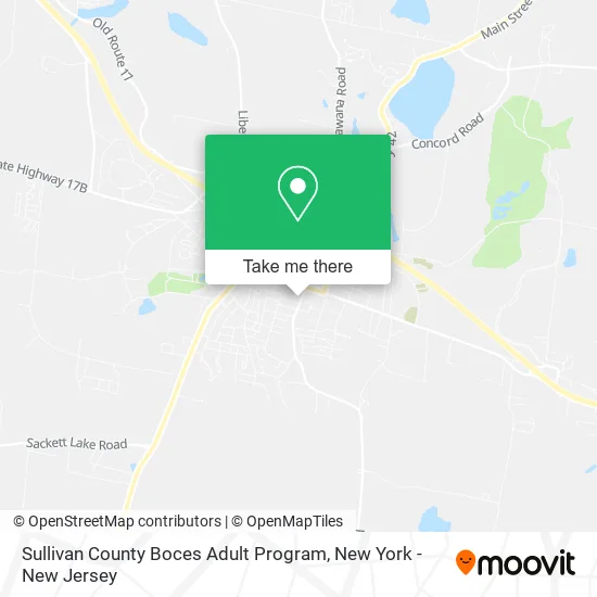 Sullivan County Boces Adult Program map