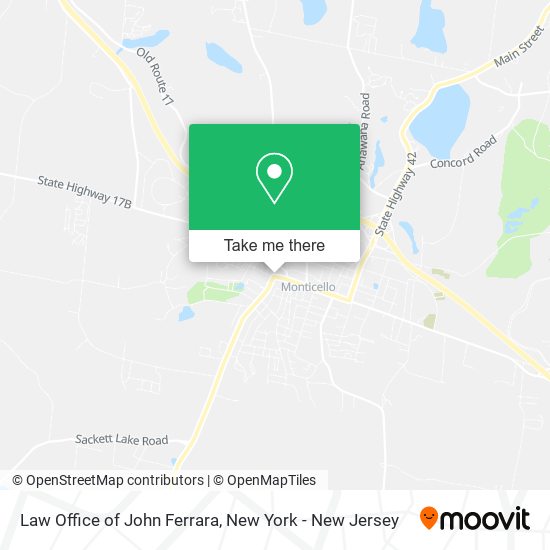 Mapa de Law Office of John Ferrara