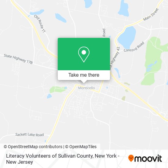 Literacy Volunteers of Sullivan County map