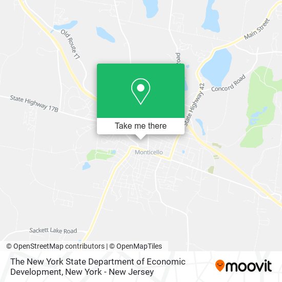 The New York State Department of Economic Development map