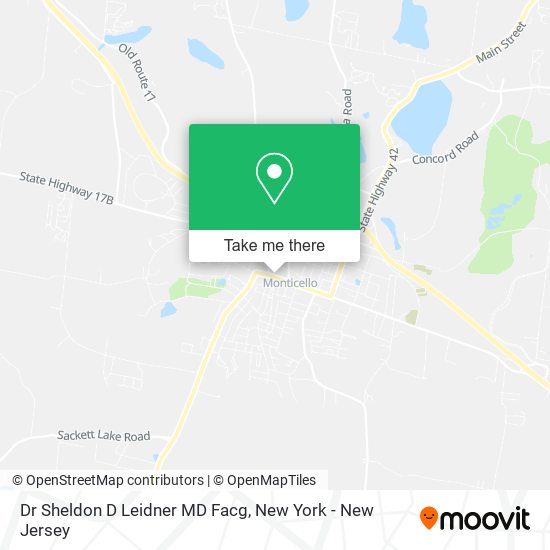Dr Sheldon D Leidner MD Facg map