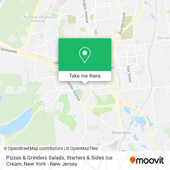 Pizzas & Grinders Salads, Starters & Sides Ice Cream map