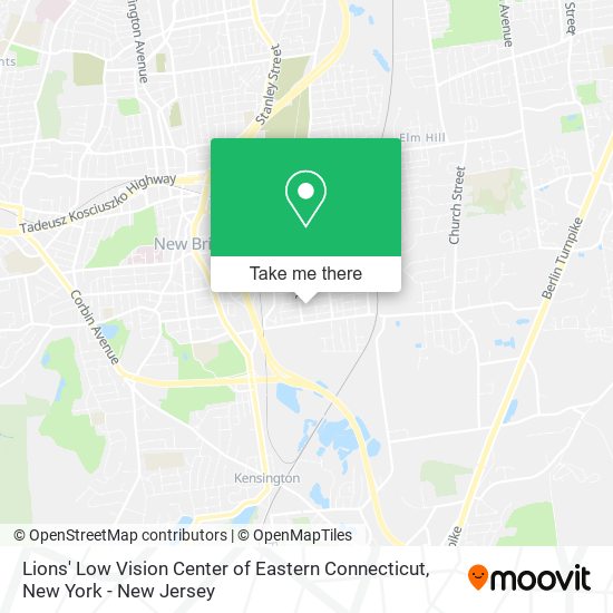 Lions' Low Vision Center of Eastern Connecticut map