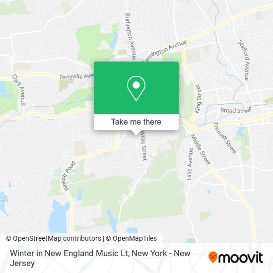 Winter in New England Music Lt map