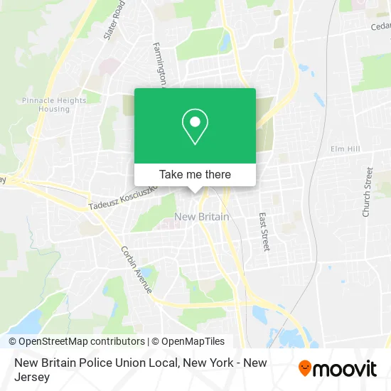New Britain Police Union Local map