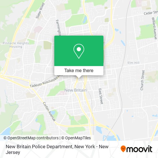 New Britain Police Department map