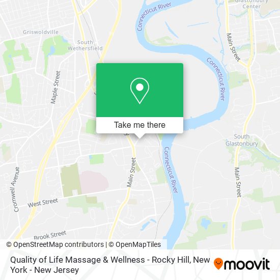 Quality of Life Massage & Wellness - Rocky Hill map