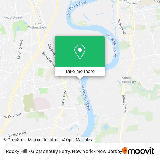 Rocky Hill - Glastonbury Ferry map