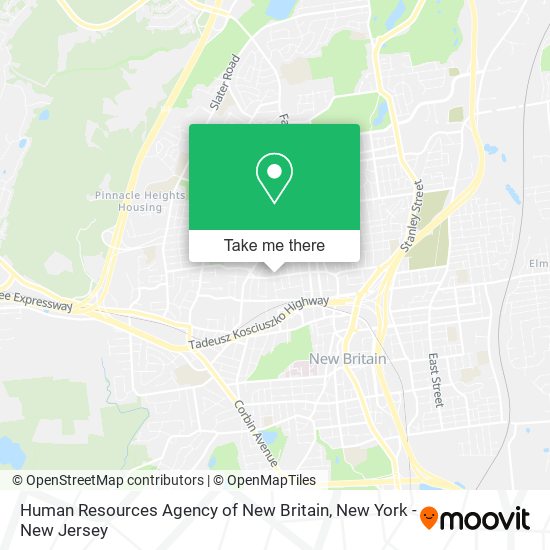 Human Resources Agency of New Britain map