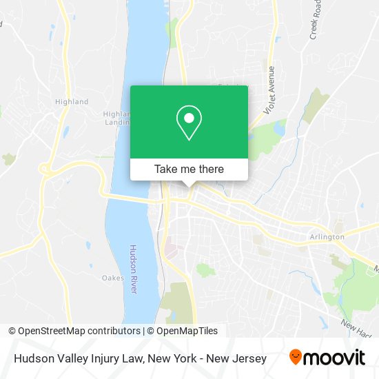 Mapa de Hudson Valley Injury Law