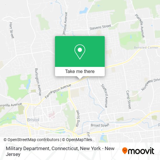 Mapa de Military Department, Connecticut