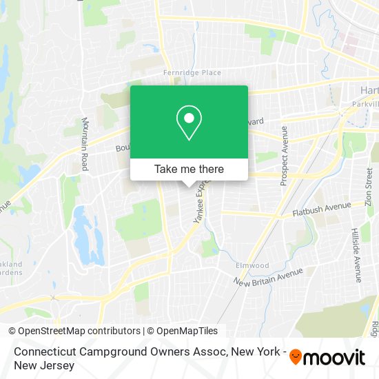 Mapa de Connecticut Campground Owners Assoc